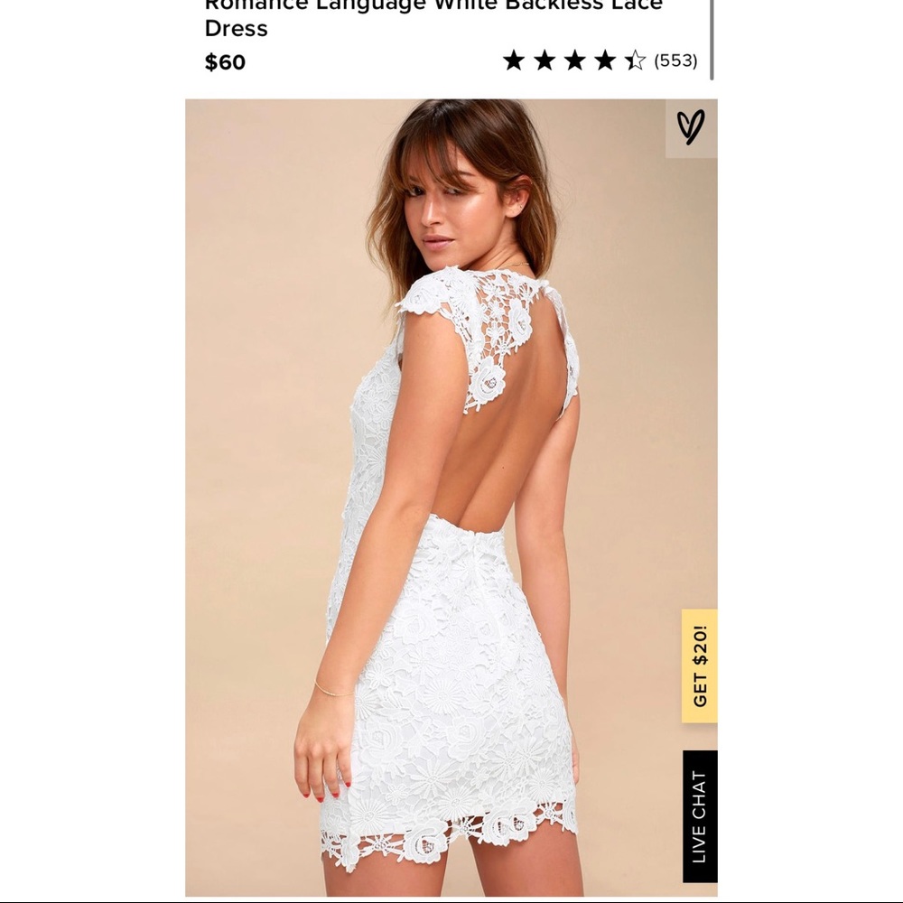 White backless dress